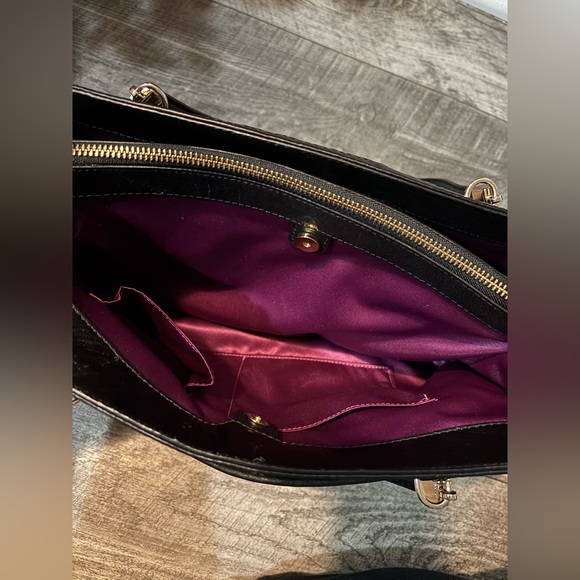 Coach Madison Gathered Twisted Black Satchel - Picture 9 of 9